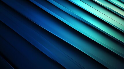 Obraz premium Striped corrugated metal wall with horizontal lines, abstract blue background