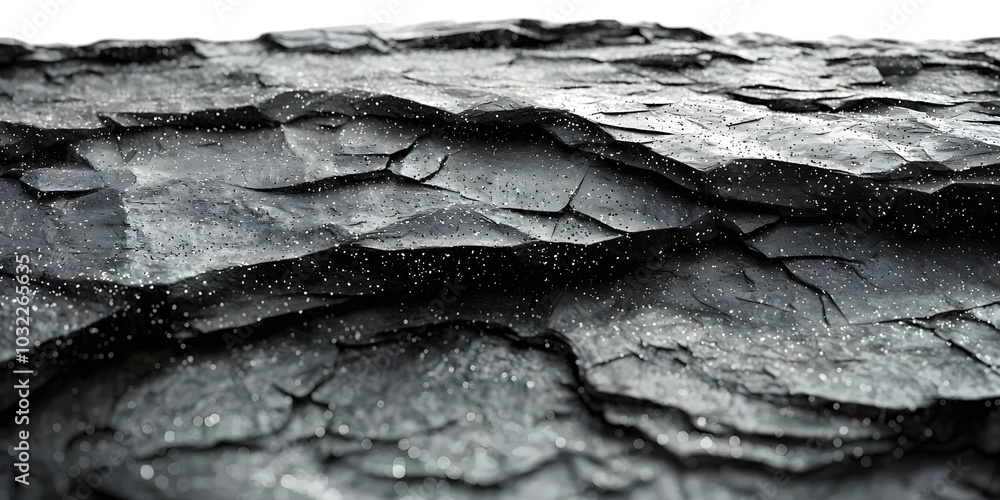 Poster a close-up of a dark, textured rock surface. the texture is both rough and smooth, creating a dramat