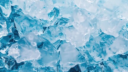 Obraz premium Blue ice texture background with geometric shapes