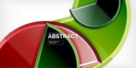 Trendy round shapes with triangular angle design element. Vector Illustration For Wallpaper, Banner, Background, Card, Book Illustration, landing page