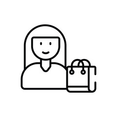 Shopaholic Fashion vector icon