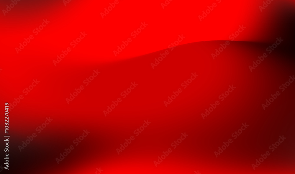 Poster abstract red and black wave pattern showcasing smooth gradients and dynamic shapes in a bold artisti