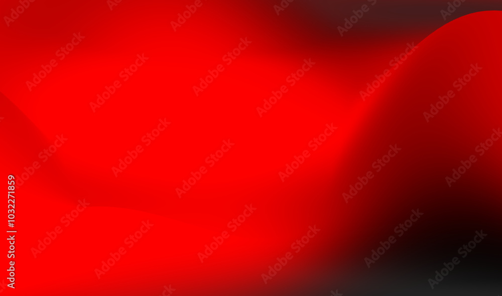Poster abstract red and black wave pattern showcasing smooth gradients and dynamic shapes in a bold artisti