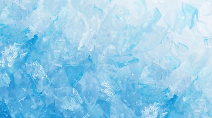 Obraz premium Blue ice texture background with geometric shapes