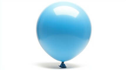 A plain, rubber balloon ready to be blown up. It's a classic party decoration perfect for birthdays!