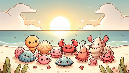 Cartoon vector illustration of a smiling child enjoying a hamburger, a funny design for a holiday food poster