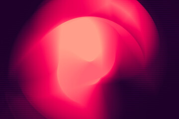 A red sphere surrounded by pink and purple represents energy and light