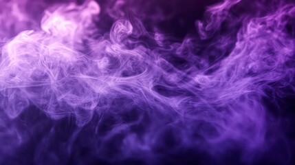 Abstract purple smoke swirls against a black background.