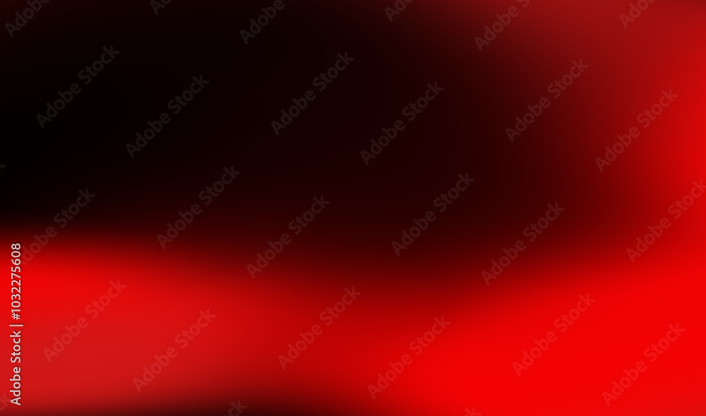 Poster abstract red and black wave pattern showcasing smooth gradients and dynamic shapes in a bold artisti