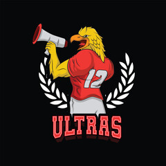 ultras garuda mascot vector