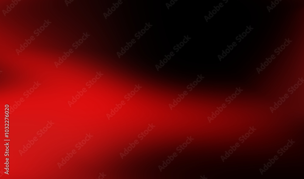 Poster abstract red and black wave pattern showcasing smooth gradients and dynamic shapes in a bold artisti