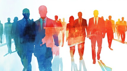 Obraz premium Illustration of leadership and management in a business