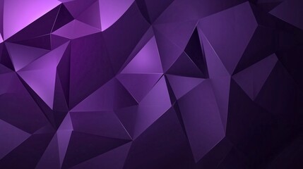 Obraz premium Abstract polygonal background, sharp geometric shapes in shades of deep purple and black, bold and sleek design with a modern edge, subtle shadows creating depth, ample copy space at the top for text