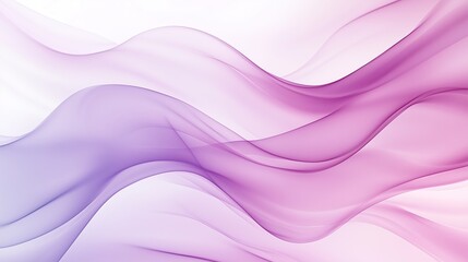 Obraz premium Abstract waves background, pastel colors transitioning from light pink to soft lavender, smooth flowing lines creating depth and movement, minimalist and modern design, ample copy space at the top 