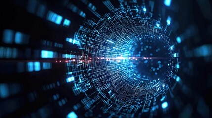 Fototapeta premium Exploring the depths of data visualization in a digital universe of connectivity and innovation