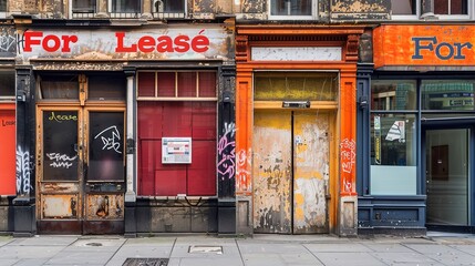 Era's End: Forlorn Traditional Retail Shopfront with Faded Signage and Empty Displays, Marking a New Era for Commerce