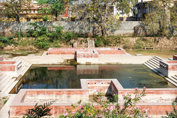 Public bath -Glories of Rundra Kund - in Govardhan, Uttar Pradesh, India, Asia