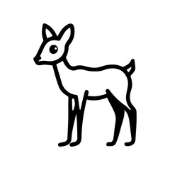 Fototapeta premium Simple Line Art of a Cute Deer