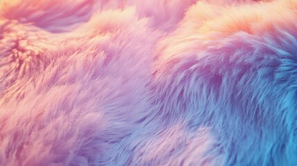 Obraz premium Soft Pastel Gradient Fluffy Fur Fabric Texture