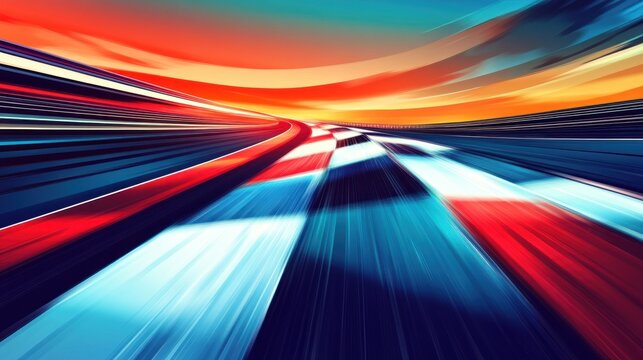Race Track at Sunset