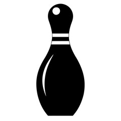 Bowling Pin Silhouette vector illustration