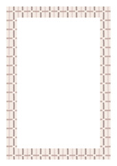 A4 frame with with freehand doodles. Background for trendy design with basic shapes.