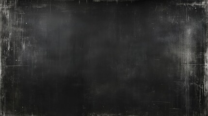 Fototapeta premium Ultra-high-resolution dark gray grunge chalkboard texture background with distressed edges and space for text or design. Detailed illustration with fine texture captured in an extreme macro lens style