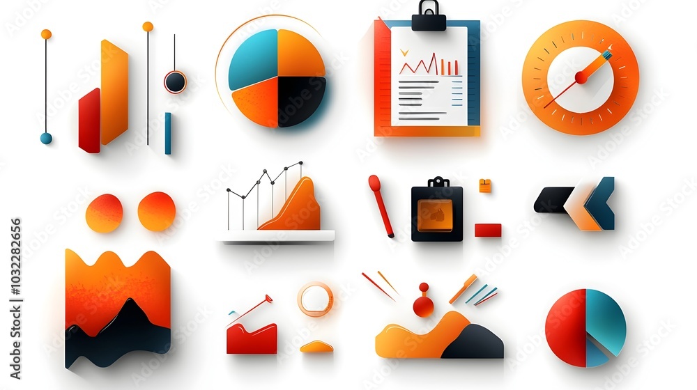Aufkleber A comprehensive set of thin line icons depicting various aspects of industrial and organizational productivity including project management deadline optimization workflow efficiency data analytics