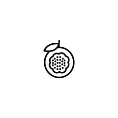 Guava Fruit Icon Line Design
