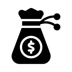 Icon Money Bag With Style Glyph