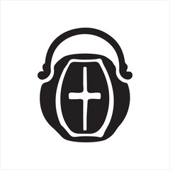 Black and white headphone