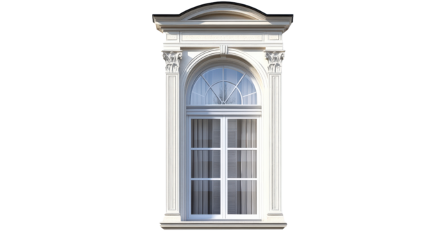 Elegant architectural window design, Transparent background