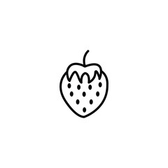 Strawberry Fruit Icon Line Design