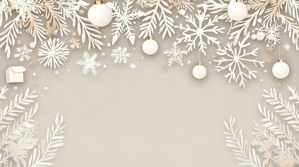 Whimsical Paper-Cut Christmas Tree Surrounded by Luxurious Ornaments and Gifts for a Festive Holiday Look