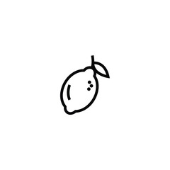 Lemon Fruit Icon Line DEsign