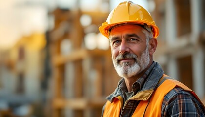 Fototapeta premium Construction engineer worker photo