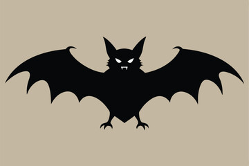 Solid color Vampire Bat animal vector design