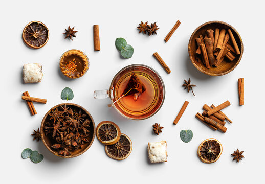 Tea with Cinnamon and Spices Scene Creator