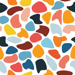 Seamless background of figures of different shapes and different colors