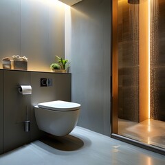 modern bathroom interior with bathroom