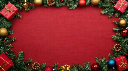 Design background template with copy space for text for Christmas New Year with decoration ornament.