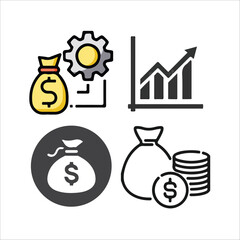 Financial vector icon set 