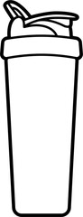 Shaker bottle outline illustration vector