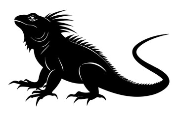 iguana silhouette vector illustration