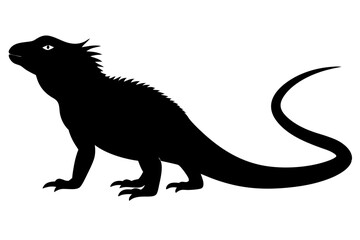 iguana silhouette vector illustration