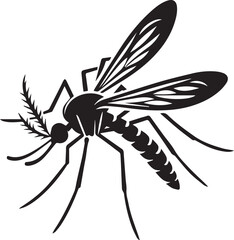 Mosquito insect icon silhouette design vector art illustration