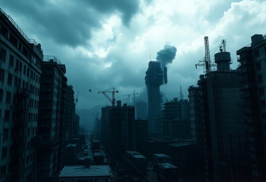 Kaleidoscopic pattern of QR code tram windows and woman's eyes
