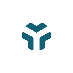 Initial letter Y logo template, abstract modern design. Premium Vector