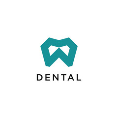 Naklejka premium Dental logo design with modern concept. Medical care logo template. Premium Vector