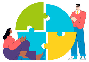 Businesswoman. Flat Vector Illustration